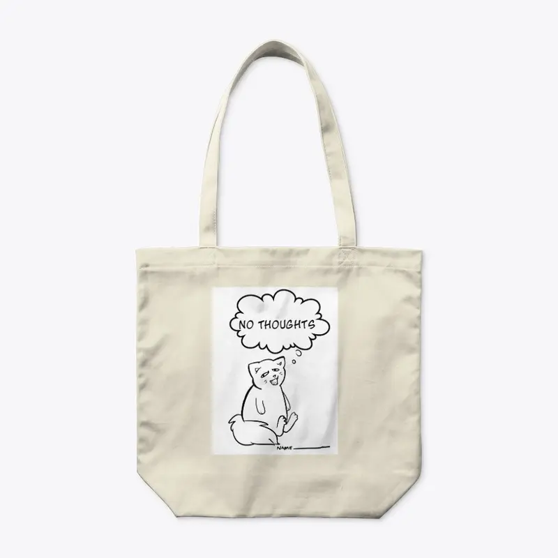 No Thoughts Organic Tote Bag